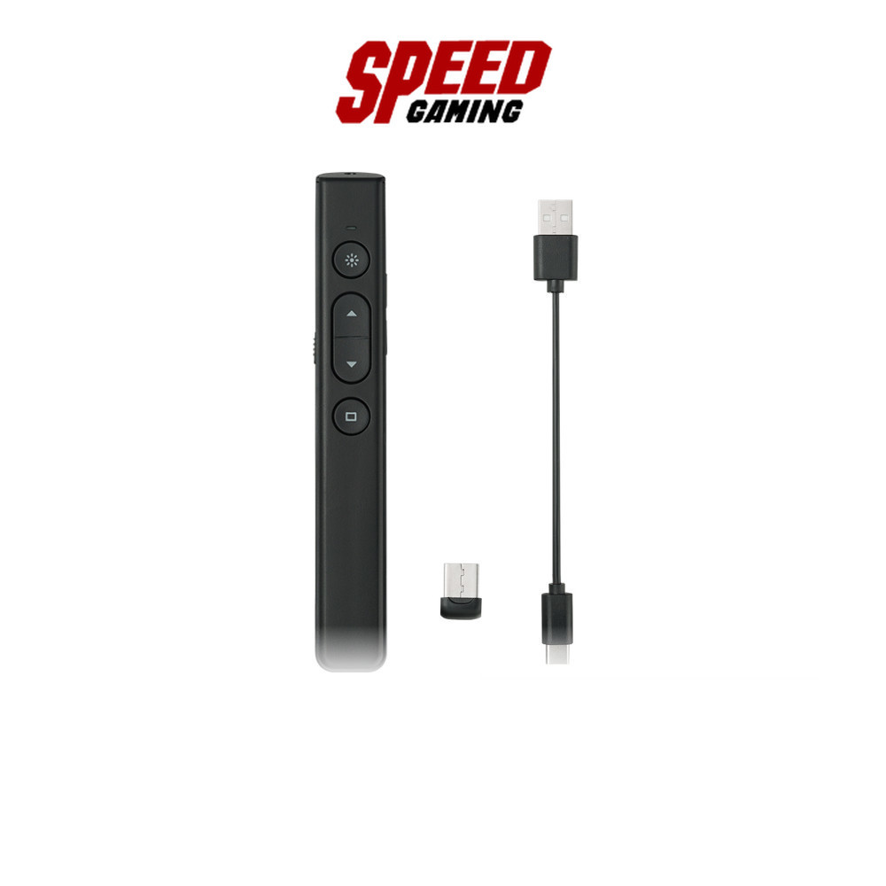 RAPOO XR100 (ฺBlack) Wireless 2.4 Tyce C charging LASER POINTER (เลเซอร์พ้อยเตอร์) | By Speed Gaming