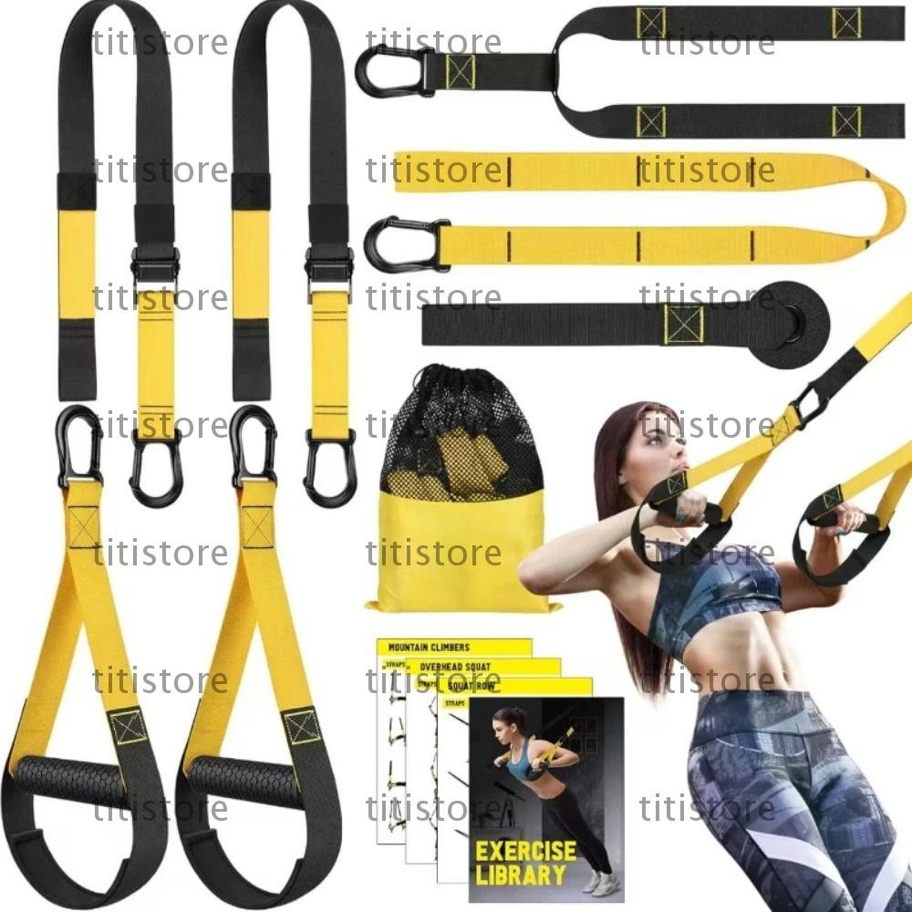 TITISTORE Fitness Suspension Training Belt, P3-Trx Full-Body Workout Resistance Training Kit, Portab