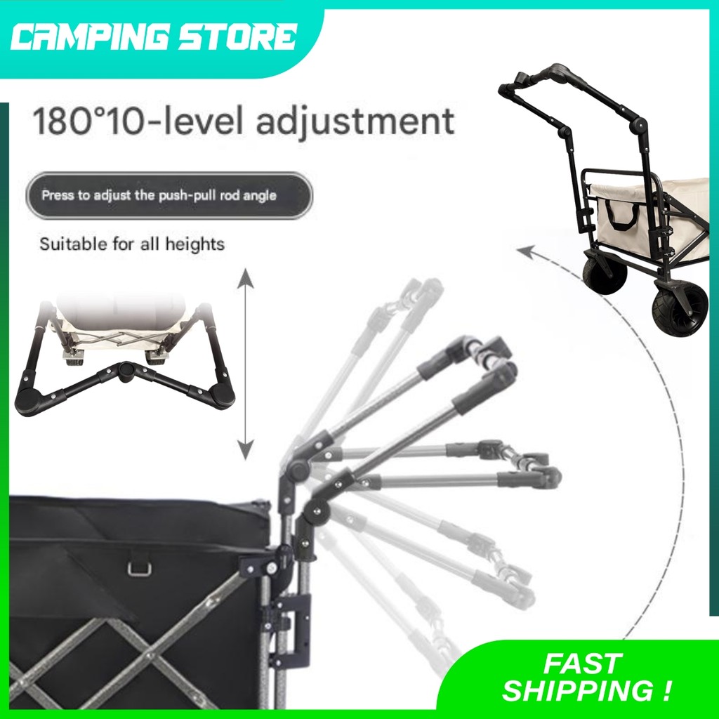Wagon push Handle สําหรับอุปกรณ์เสริมรถเข็น Wagon ขนาด 8 นิ้วและ 10 นิ้ว Wagon