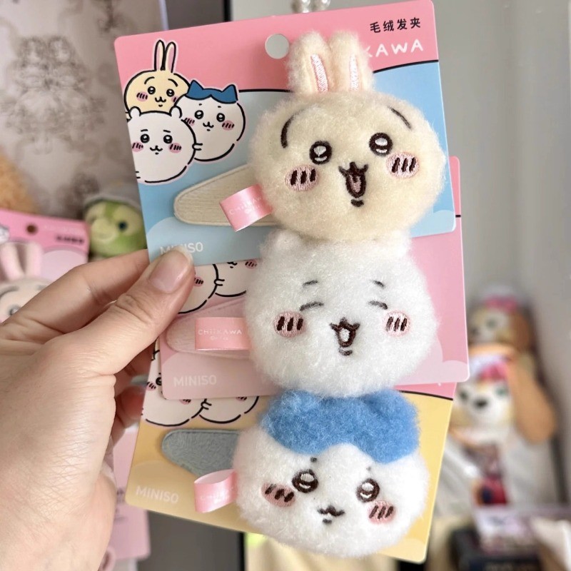 กิ๊บรูปตุ๊กตา Chikawa Hachiware Usagi สำหรับผม ออกแบบการ์ตูนน่ารัก เพิ่มสไตล์แฟชั่นให้คุณ