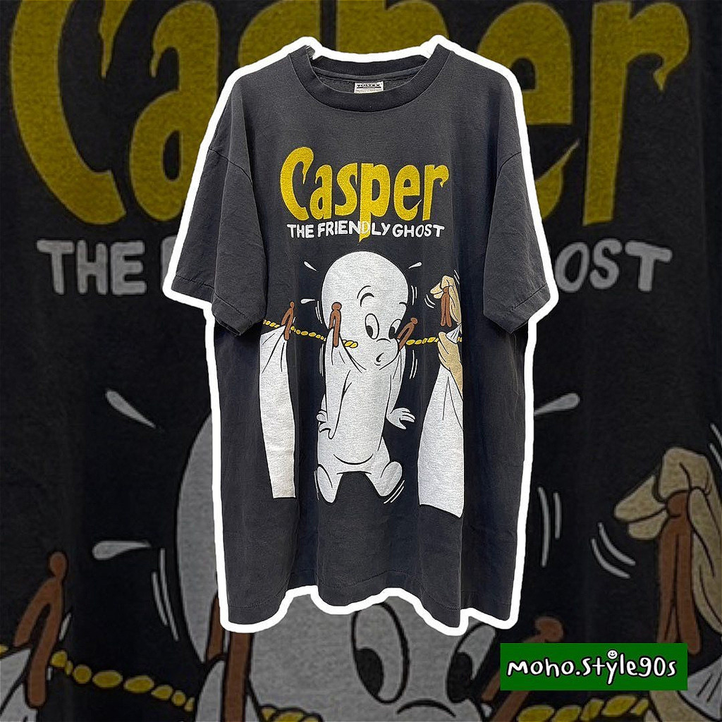 REOY_STUDIO♥Casper เสื้อยืด cotton100% Oversize แฟชั่นสไตล์เกาหลี T-Shirt โอเวอร์ไซส์ สกรีนลายสวยงาม พิมพ์ คอกลม ฤดูร้อน