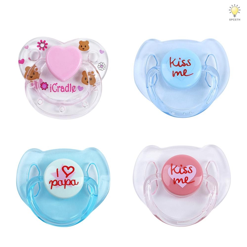 4 ชิ้น Reborn ตุ๊กตาอุปกรณ์แม่เหล็ก Pacifiers เหมือนจริง Reborn ตุ๊กตาอุปกรณ์เสริม