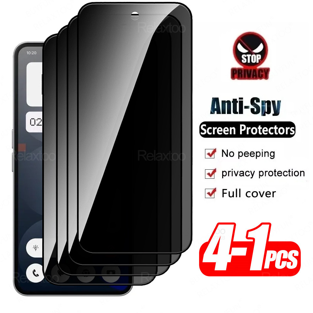 4-1Pcs ฟิล์มความเป็นส่วนตัวสําหรับโทรศัพท์ Nothing (3a) Pro Anti-Peeping ป้องกันหน้าจอกระจกนิรภัย CM