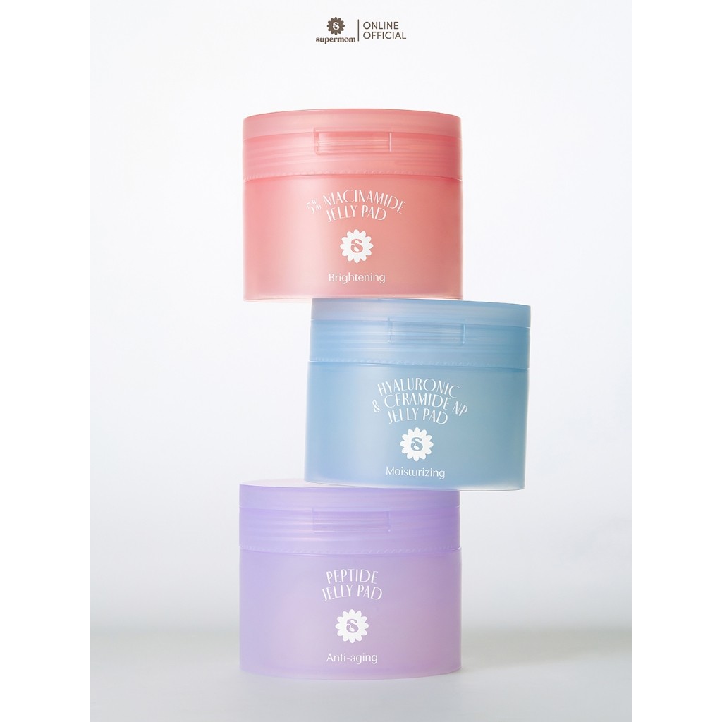 SUPERMOM JELLY PAD เจลลี่แพด โทนเนอร์แพดและเป็นมินิมาร์คหน้าในตัวเดียวกัน Made in Korea