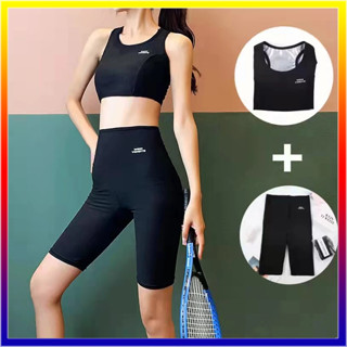 🔥🔥ชุดออกกำลังกาย ชุดออกกำลังกายคนอ้วน ชุดฟิตเนต ชุดฟิตเนสผู้…