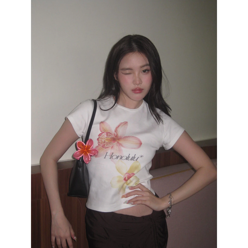 Jbb.Shop | เสื้อฮาวาย, เกาหลีแฟชั่น แขนสั้นเสื้อลายดอก เสื้อแซ่บๆ #1238 thumbnail 5