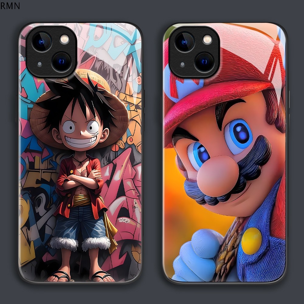 เคส For เคสแข็ง Xiaomi Redmi Note 14 13 12 11 11S 10 10S 9S 9 8 Pro Plus 4G 5G เคสเรดมี เคสโทรศัพท์ Hard Glass Case BLK