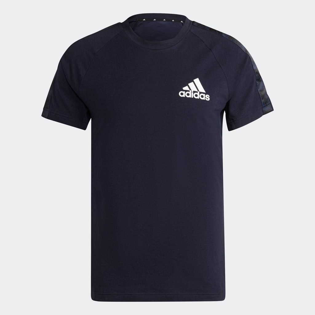 adidas Gym & Training เสื้อยืด AEROREADY Designed to Move Sport Motion Logo ผู้ชาย สีน้ำเงิน H28784