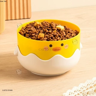 ชามอาหารสัตว์เลี้ยง ชามทรงไข่ ชามสแตนเลส ถอดล้างได้ ฐานกันลื่น ชามแมว ถ้วยอาหารแมว BB