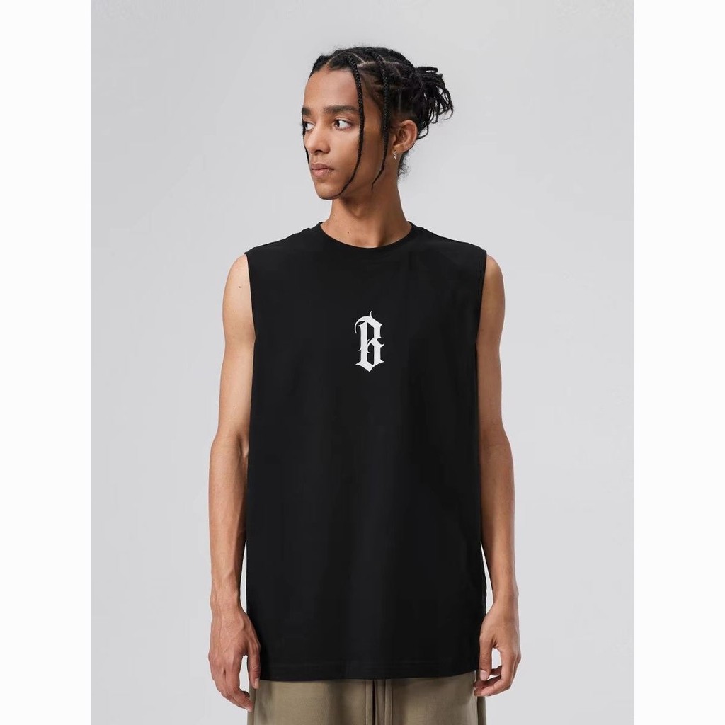 เสื้อยืดแขนกุดผ้าฝ้าย 100% Basic B-Line สวมใส่ง่ายและสบาย เหมาะสำหรับนักเรียน