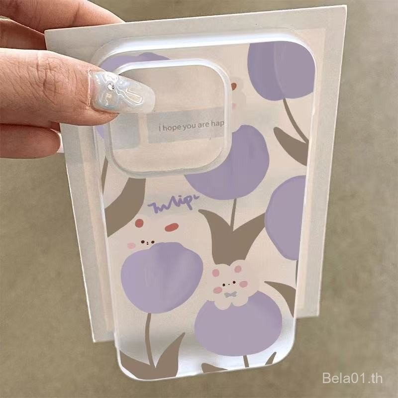 เคสโทรศัพท์ เหมาะสําหรับ iPhone Tulip Bunny เหมาะสําหรับ iPhone16PROMAX เคสโทรศัพท์ iPhone15 Creativ