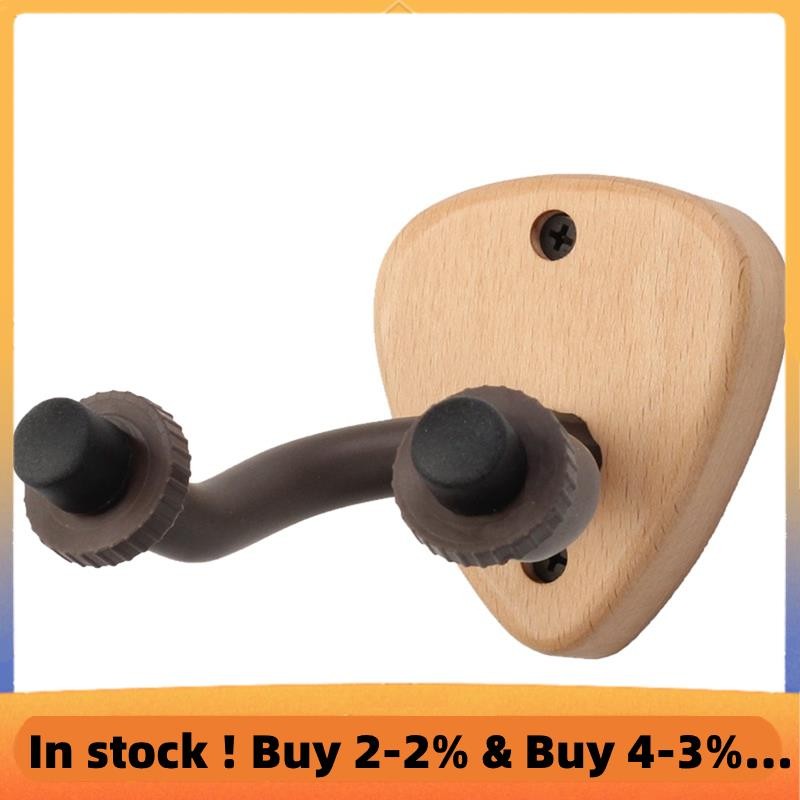 1 PCS Wall Mount กีตาร์แขวน Hook ฐานไม้ Banjo Bass อะคูสติกกีตาร์ไฟฟ้าคอผู้ถือขาตั้งเครื่องดนตรีอุปกรณ์เสริม Picks Slot,A