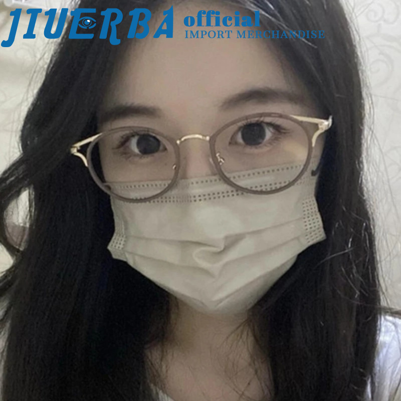 JIUERBA จิวเออร์บาทาลายเส้นเกาหลี แว่นตาม่านตาแมวคลาสสิก ป้องกันแสงสีฟ้าและรังสีจากหน้าจอคอมพิวเตอร์