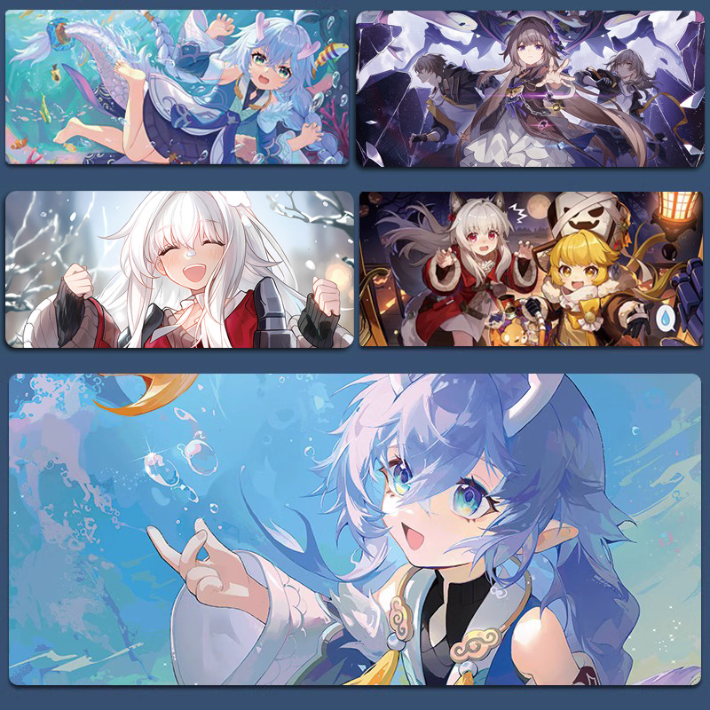 Black Tower Mouse Pad Clara การ์ตูน Mousepad ขนาดใหญ่ Honkai Star Rail อะนิเมะเกม Pads Hook คอมพิวเต