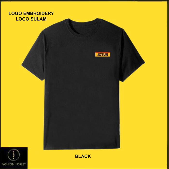 เสื้อยืดคอกลมผ้าฝ้ายสําหรับผู้ชายและผู้หญิงโลโก้เย็บปักถักร้อยSulam Jotunสี Weathershield Sealer Tim