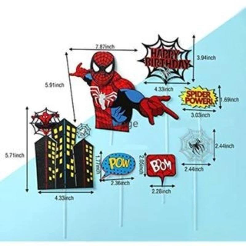 ปลั๊กตกแต่งเค้ก Spider-Man ของเล่นวันเกิดเด็ก thumbnail 8