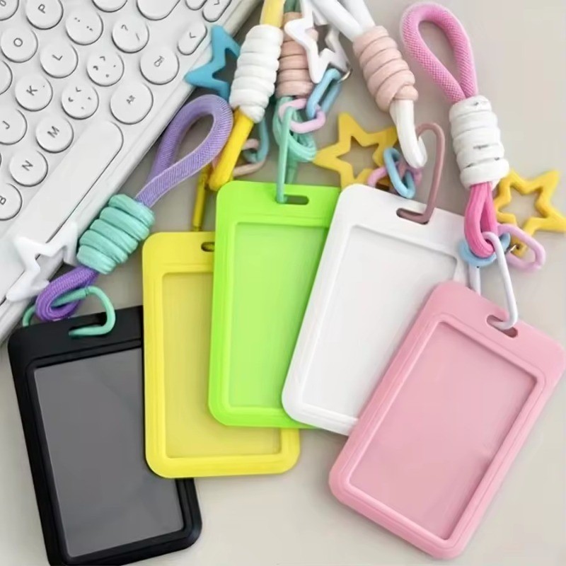 Kpop Photocard Holder Photo Display Holder with Star Keychain Idol Picture Protector Sleeves บัตรเคร