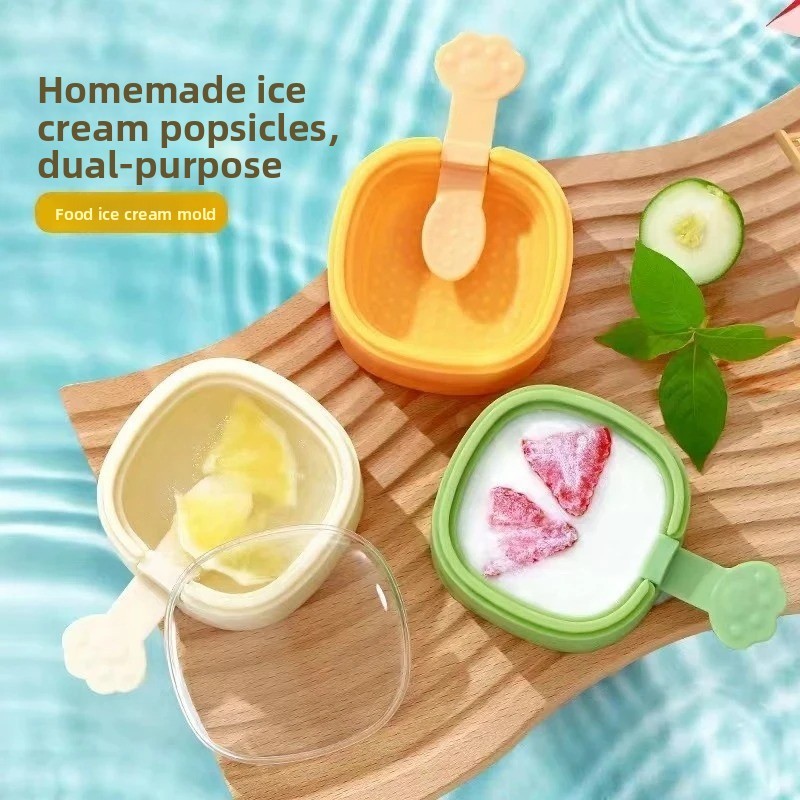 แม่พิมพ์ซิลิโคน DIY Popsicle & Ice Cube – แม่พิมพ์ไอศกรีมทรงสี่เหลี่ยมแบบใช้ซ้ําได้สําหรับบ้าน, ปล่อยง่าย, ปลอดสาร BPA, ขนาดกะทัดรัดและเป็นมิตรกับการเดินทาง