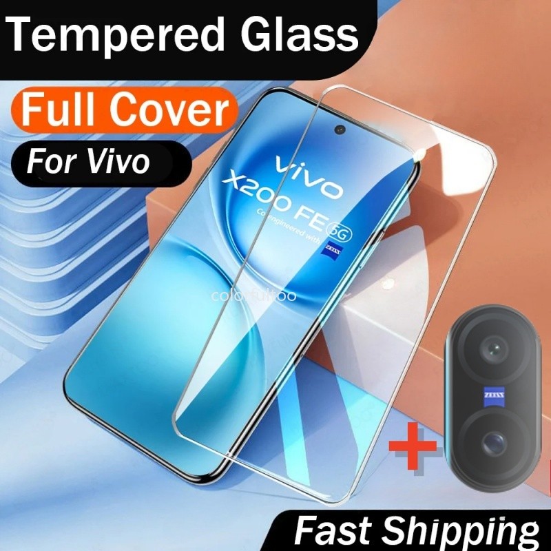 2in1 Vivo X200 FE 5Gกระจกนิรภัยป้องกันฟิล์มสําหรับVivo X300 X200S X200 FE X200FE X200Pro Ultra X300P