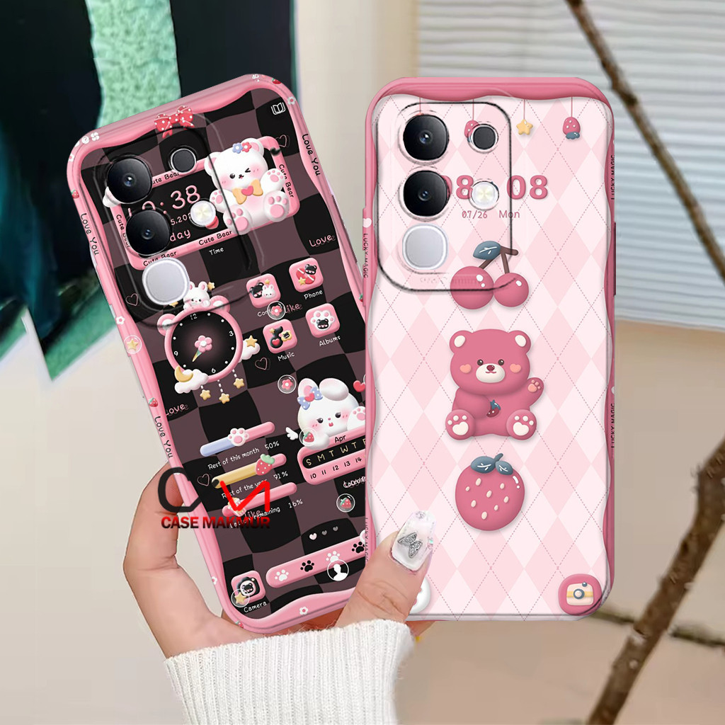 Vivo Y29 4g 2025 Y19s - Prokamera Casing - Cute Be4r Character Motif Silicone - All Types