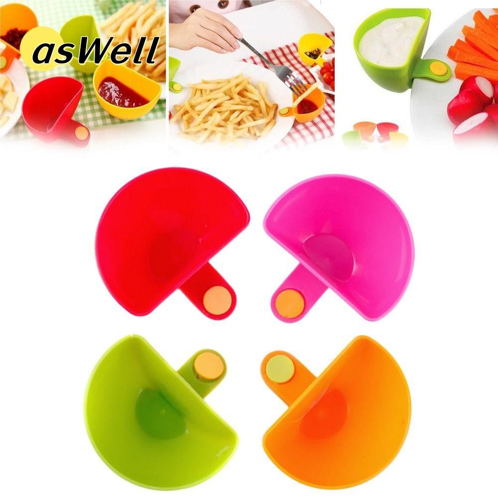ASWELL Spices Dip Container Bowl,พลาสติกสีสัน Dip Clip-On Multi-Purpose Kitchen Gadgets Dip Holders 