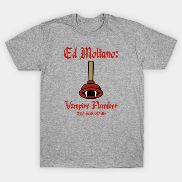 เสื้อยืด Vintage Ed Moltano Vampire Plumber v2 Cotton 100% S-5XL thumbnail 9