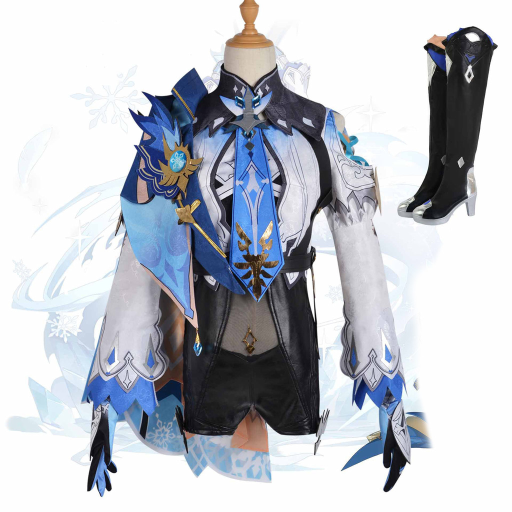 Yuanshen cos เสื้อผ้า Eula Lawrence Aristocratic Ula Eula คอสเพลย์ Yujie เกมอะนิเมะเครื่องแต่งกายสอง