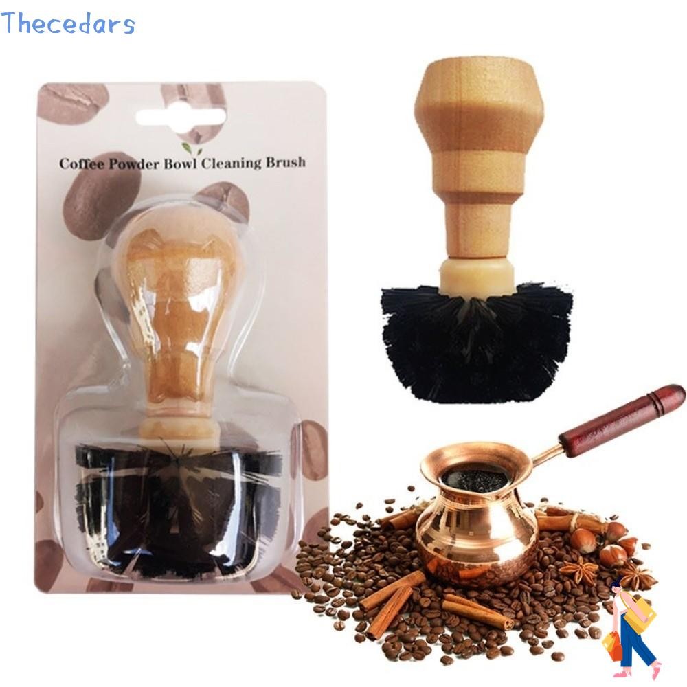 THECEDARS Espresso Portafilter แปรงทําความสะอาด, PP ทําความสะอาดเครื่องมือผงกาแฟชามแปรง, Professiona