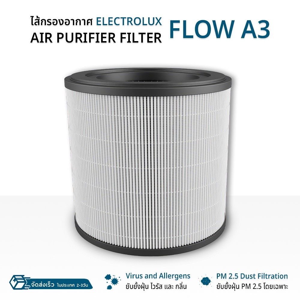 ไส้กรอง เครื่องฟอกอากาศ Electrolux Flow A3 EFFCLN3 รุ่น FA31-202GY FA31-203BL FA31-200WT EP32-26UGA 