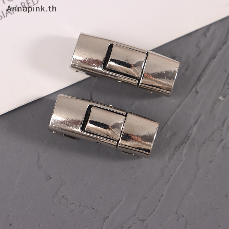 Annapink.th 2 ชิ้น/เซ็ต Lazy Shoelace Buckle ไม่มี Tie Lock Shoe Laces Claspsps Fixed Artifact EN