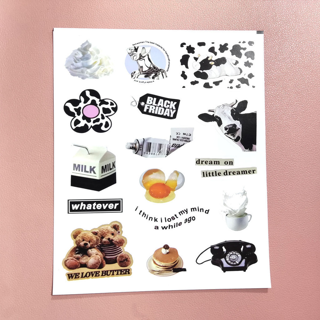 สติ๊กเกอร์ไดคัท กันน้ำ PVCสติ๊กเกอร์ลายการ์ตูน สติกเกอร์กันน้ํา สําหรับโน๊ตบุ๊ค แล็ปท็อป หมวกกันน็อค รูปลอก นักเรียนDIY