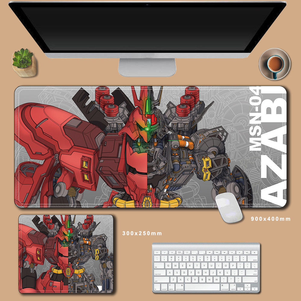 Gundam Mousepad XXL 90X40 ซม.มือถือชุด Lockedge สํานักงานโต๊ะคอมพิวเตอร์แผ่นรองเม้าส์แผ่นรองเม้าส์อะนิเมะแล็ปท็อปเบาะ - รูปที่ 3
