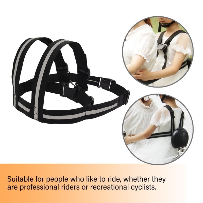 น้ําผึ้งอัพเกรด Secure Kids Bike Strap Harness Adjustable Polyester Safety Gear Kids Safety Motorcyc