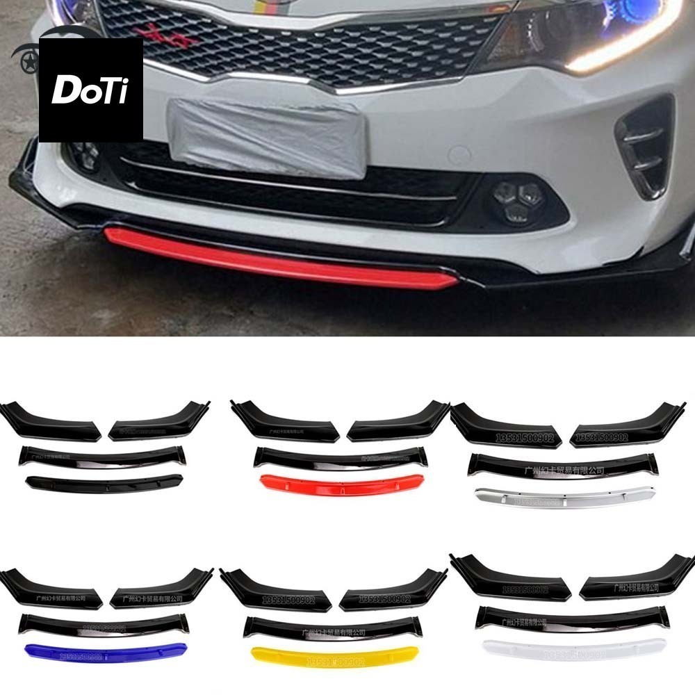 ลิ้นหน้า ABS ทรงสปอร์ต ใส่ได้ทุกรุ่น ลิ้นกันชนแต่ง Bumper kit for cars ชุดลิ้นหน้ากันชน 4ชิ้น