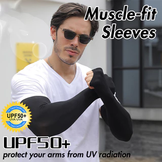 บางเบา Xxl Fat Man Plus Size ปลอกแขนกันแดด uv ของแทั และกว้างขึ้น เหมาะทั้งผู้ชาย และผู้หญิง