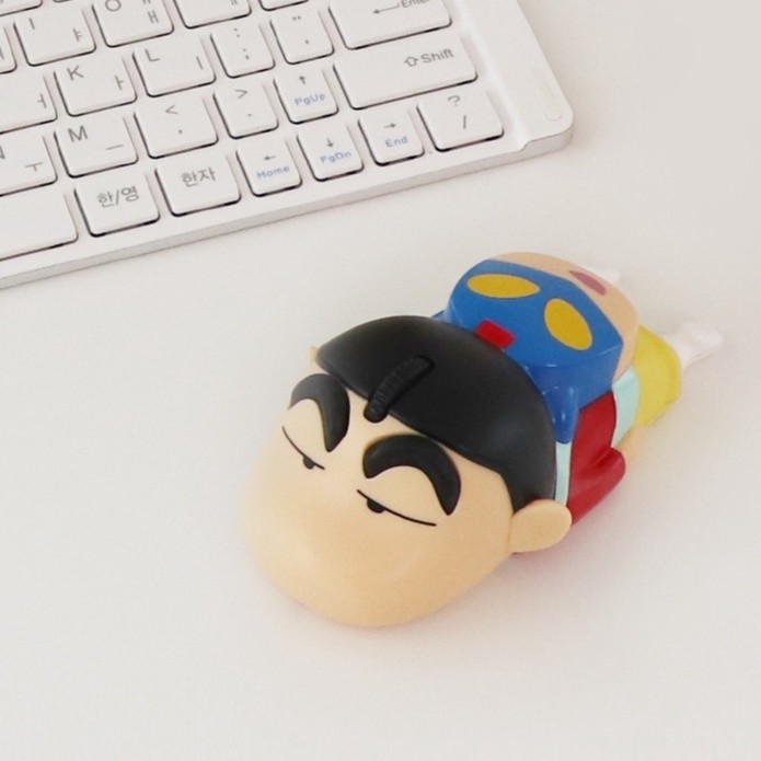 เม้าส์เงียบ พร้อมส่งในไทย เม้าส์ไร้สาย ชินจังแอคชั่น Wireless Mouse