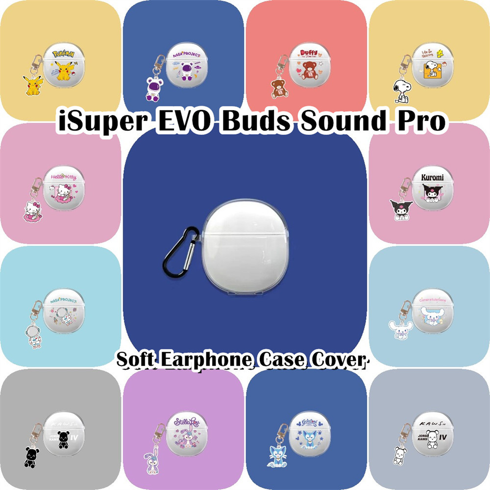 【Case Home】นําไปใช้กับ Isuper EVO Buds Sound Pro เคส Case เคสหูฟัง การ์ตูนน้ําเย็น ซิลิโคนนุ่ม