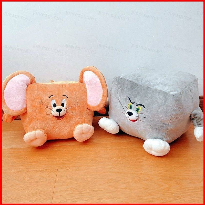 Sqt Cubic Tom และ Jerry ตุ๊กตาตุ๊กตาของขวัญเด็กตกแต่งบ้านโยนหมอนตุ๊กตาของเล่นสําหรับเด็กโซฟาเบาะ