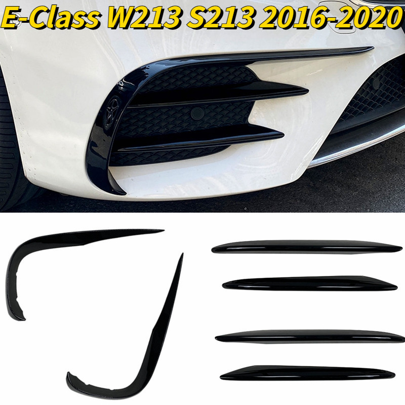 สําหรับ Mercedes Benz E-Class W213 S213 ABS รถกันชนหน้า Lip Splitter สปอยเลอร์หมอก Trim E200 E220d E