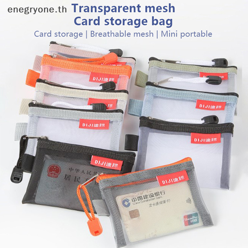 Fashion Mini Mesh Coin Bags Money Headphone Data Line Storage Bags Credit Card Holder < Enegryone.th