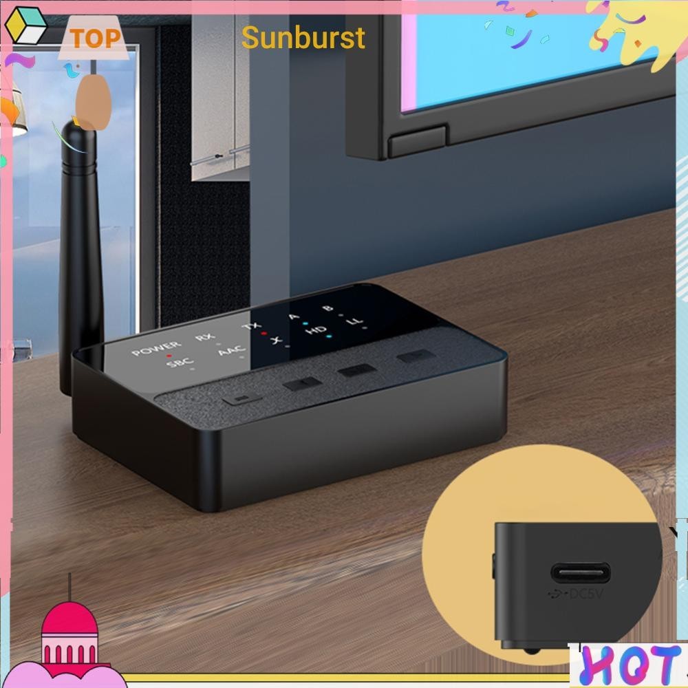 รองรับบลูทูธ 5.3 APTX/HD/LL อะแดปเตอร์เสียงเครื่องส่งสัญญาณตัวรับสัญญาณไร้สาย [Sunburst11.th]