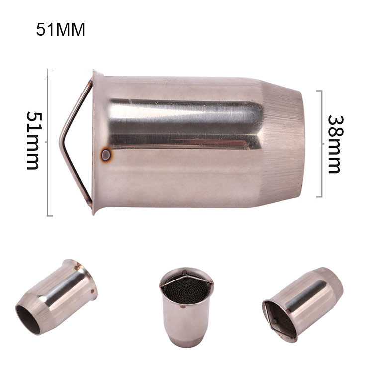 51mm 60MM Universal รถจักรยานยนต์ท่อไอเสีย Silencer ที่ถอดออกได้แทรก Catalyst DB Killer