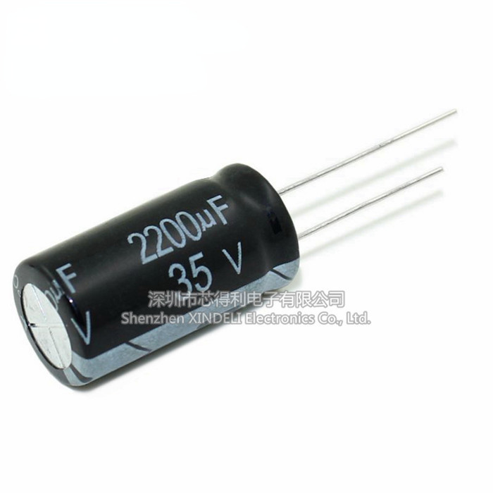 35v2200uf 16 * 25 มม.ตรง Plug-in Electrolytic Capacitor 2200uf 35V ยี่ห้อใหม่พร้อมสต็อก Plug-in Capacitors All in One Series