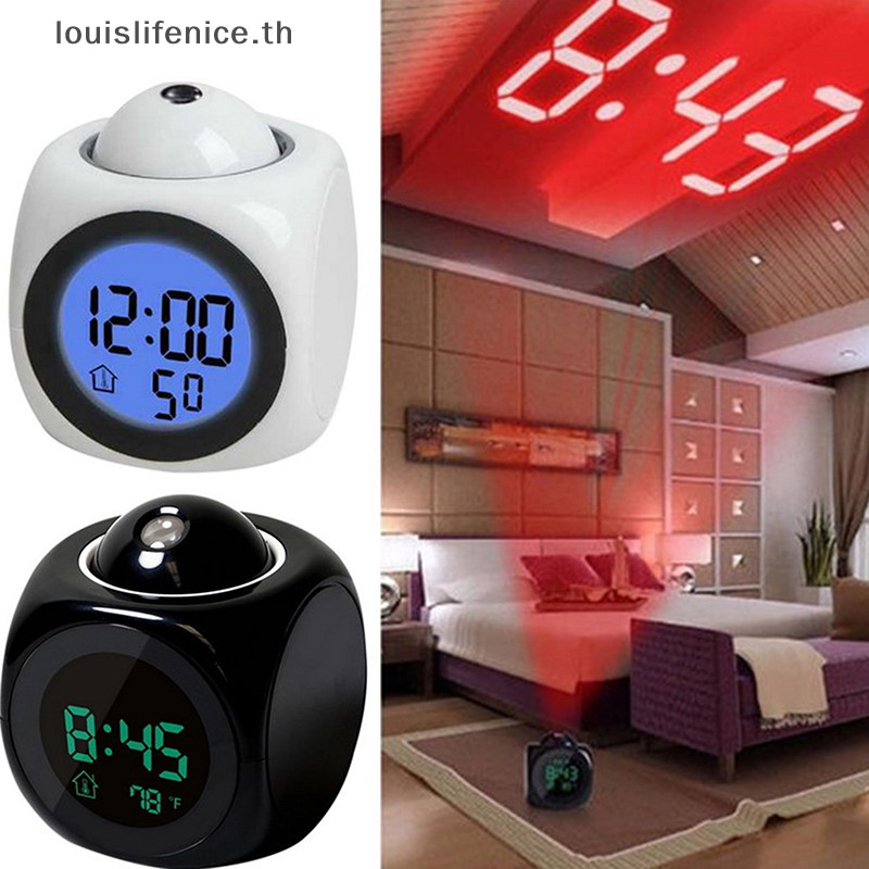 Lnth Creative LCD Digital Projection Laser Alarm Clock Display Voice Report Decor HOT