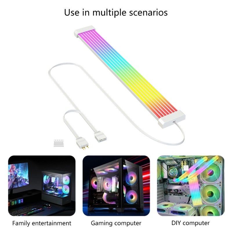 Btsg ยืดหยุ่นซิลิโคน ARGB สายไฟ 5V 3pin ARGB Sync สายแบบไดนามิก Multicolor ARGB สําหรับปรับแต่ง PC แ