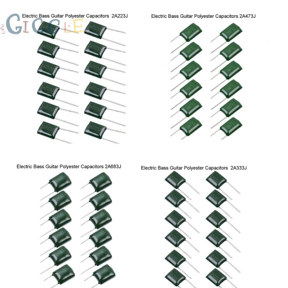 ตัวเก็บประจุโพลีเอสเตอร์ 2A333J 2A683J 50 มม.กีตาร์เบสไฟฟ้า 12PCS ยี่ห้อใหม่