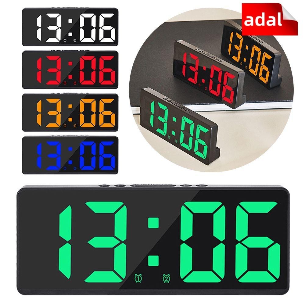 Adal นาฬิกาอิเล็กทรอนิกส์โต๊ะข้างเตียง Backlight อุณหภูมิปฏิทิน Nightlight LED Digital