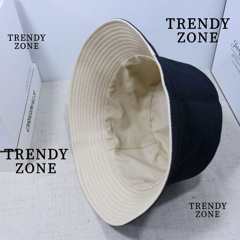 Trendyzone หมวกบักเก็ต, หมวกชายหาดปีกใหญ่สองด้าน, ฤดูใบไม้ผลิฤดูร้อนพับป้องกันแสงแดดแบบพกพาหมวกชาวประมงผู้หญิงผู้ชาย