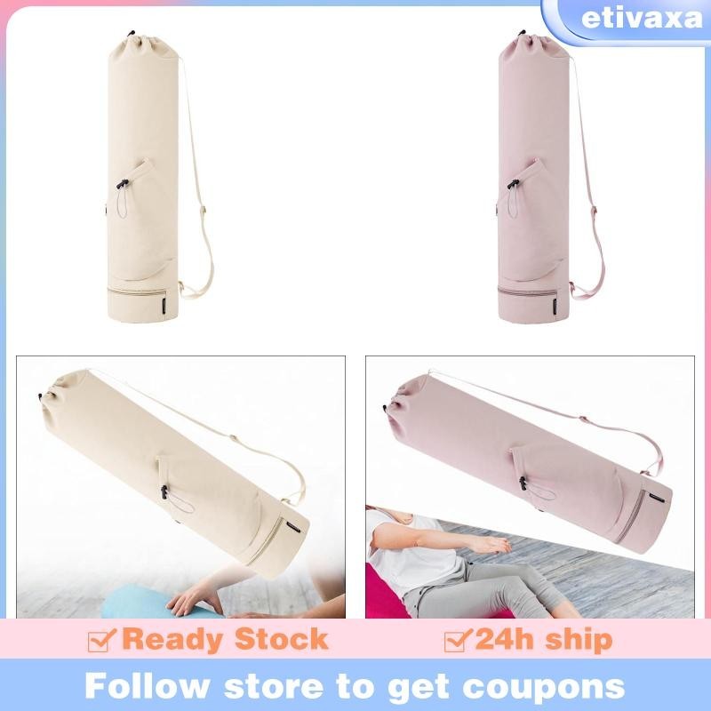 [Etivaxa] Mat Bag กระเป๋าพกพากันน้ํามีซิปกระเป๋าออกกําลังกายที่วางเสื่อสําหรับออกกําลังกาย