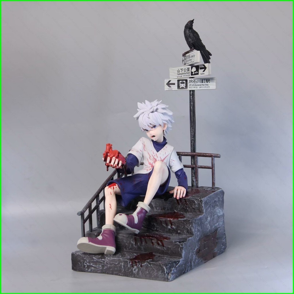 Yb1 HUNTER HUNTER Action Figure Redstone Killua Zoldyck ตุ๊กตาของเล่นตกแต่งบ้านเครื่องประดับตกแต่งรถ